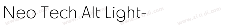 Neo Tech Alt Light字体转换